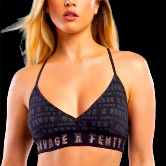 Savage X Fenty Black Bra Rhianna Size Small - Picture 1 of 5